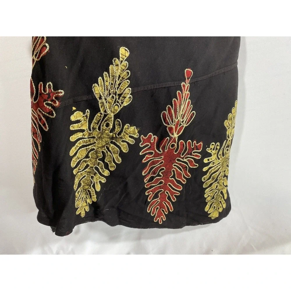 Fashion Terminal Wrap Skirt Womens Embroidered Boho‎ Festival Prairie Casual